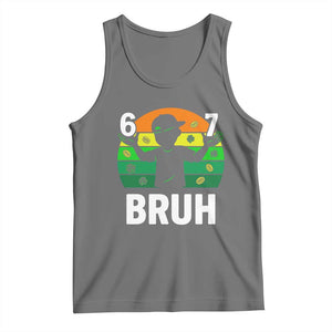 67 Bruh St Patricks Day Tank Top Funny Six Seven Boys Kids Meme TS14 Black Heather Print Your Wear