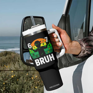 67 Bruh St Patricks Day Tumbler With Handle Funny Six Seven Boys Kids Meme TS14 Print Your Wear