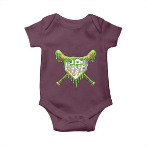 67 St Patricks Day Baby Onesie Funny Six Seven Baseball Sport Party Meme TS14 Maroon Print Your Wear