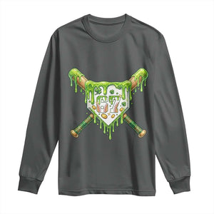 67 St Patricks Day Long Sleeve Shirt Funny Six Seven Baseball Sport Party Meme TS14 Dark Heather Print Your Wear