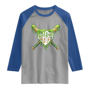 67 St Patricks Day Raglan Shirt Funny Six Seven Baseball Sport Party Meme TS14 Sport Gray Royal Print Your Wear