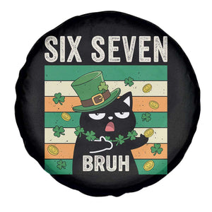 67 Bruh St Patricks Day Spare Tire Cover Funny Cat Bruh Six Seven Meme TS14 Print Your Wear
