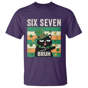 67 Bruh St Patricks Day T Shirt Funny Cat Bruh Six Seven Meme TS14 Purple Print Your Wear