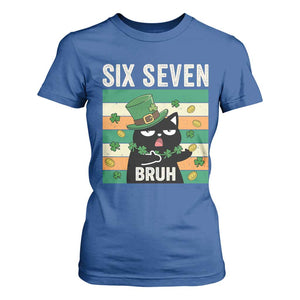 67 Bruh St Patricks Day T Shirt For Women Funny Cat Bruh Six Seven Meme TS14 Royal Blue Print Your Wear
