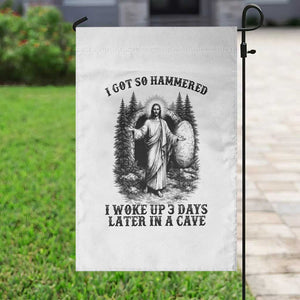 Christian Easter Jesus Garden Flag I Got So Hammered Woke Up 3 Days TS14 Print Your Wear