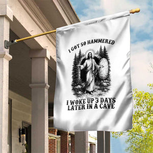 Christian Easter Jesus Garden Flag I Got So Hammered Woke Up 3 Days TS14 Print Your Wear