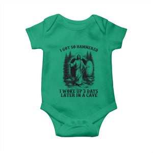 Christian Easter Jesus Baby Onesie I Got So Hammered Woke Up 3 Days TS14 Irish Green Print Your Wear