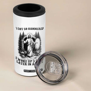 Christian Easter Jesus 4 in 1 Can Cooler Tumbler I Got So Hammered Woke Up 3 Days TS14 Print Your Wear