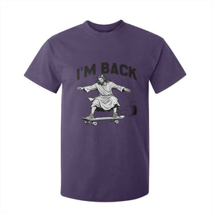 Christian Easter T Shirt For Kid Funny Skateboard Jesus I am Back TS14 Purple Print Your Wear