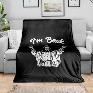 Funny Easter Jesus Meme Throw Blanket I'm Back TS14 Print Your Wear