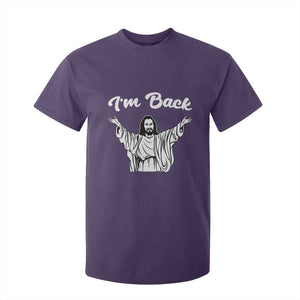 Funny Easter Jesus Meme T Shirt For Kid I'm Back TS14 Purple Print Your Wear