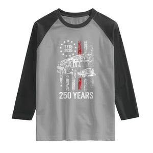 Fireman 250 Years of America Raglan Shirt Fireman American Flag Thin Red Line Firefighter TS14 Sport Gray Black Print Your Wear