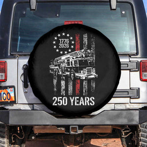 Fireman 250 Years of America Spare Tire Cover Fireman American Flag Thin Red Line Firefighter TS14 No hole Black Print Your Wear