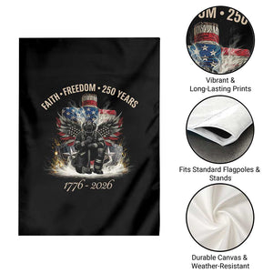 Fireman 250 Years of America Garden Flag Faith Freedom Firefighter American Flag Cross TS14 Print Your Wear