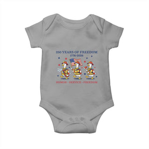 Fireman 250 Years of America Baby Onesie Silly Goose Firefighter Honor Service Freedom TS14 Sport Gray Print Your Wear