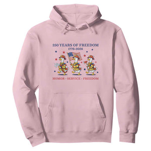 Fireman 250 Years of America Hoodie Silly Goose Firefighter Honor Service Freedom TS14 Light Pink Print Your Wear