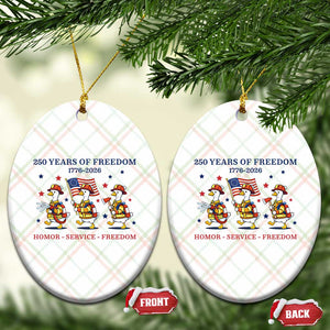 Fireman 250 Years of America Ceramic Ornament Silly Goose Firefighter Honor Service Freedom TS14 Print Your Wear