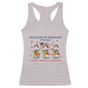 Fireman 250 Years of America Racerback Tank Top Silly Goose Firefighter Honor Service Freedom TS14 Ice Gray Print Your Wear