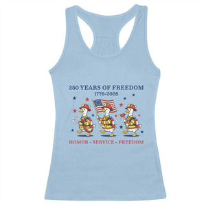 Fireman 250 Years of America Racerback Tank Top Silly Goose Firefighter Honor Service Freedom TS14 Light Blue Print Your Wear