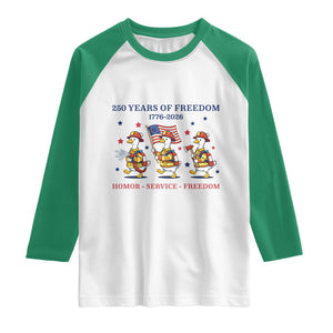 Fireman 250 Years of America Raglan Shirt Silly Goose Firefighter Honor Service Freedom TS14 White Kelly Green Print Your Wear