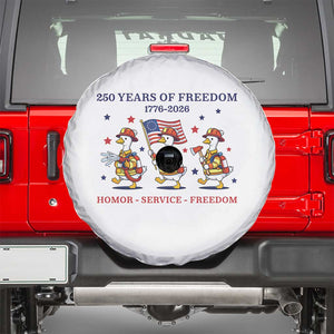 Fireman 250 Years of America Spare Tire Cover Silly Goose Firefighter Honor Service Freedom TS14 White Print Your Wear