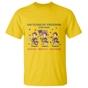 Fireman 250 Years of America T Shirt Silly Goose Firefighter Honor Service Freedom TS14 Daisy Print Your Wear