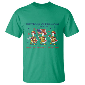 Fireman 250 Years of America T Shirt Silly Goose Firefighter Honor Service Freedom TS14 Irish Green Print Your Wear