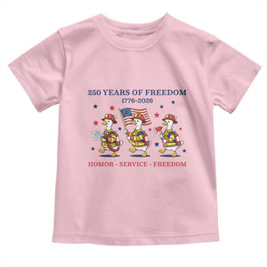 Fireman 250 Years of America Toddler T Shirt Silly Goose Firefighter Honor Service Freedom TS14 Light Pink Print Your Wear