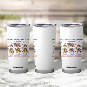Fireman 250 Years of America Tumbler Cup Silly Goose Firefighter Honor Service Freedom TS14 Print Your Wear