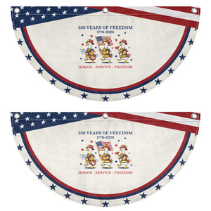 Fireman 250 Years of America Patriotic Fan Flag Silly Goose Firefighter Honor Service Freedom