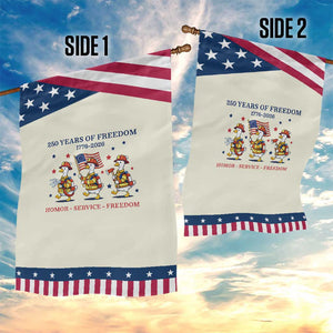 Fireman 250 Years of America Patriotic Garden Flag Silly Goose Firefighter Honor Service Freedom TS14 Print Your Wear