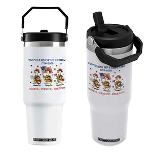 Fireman 250 Years of America Flip Straw Tumbler Silly Goose Firefighter Honor Service Freedom TS14 One Size: 30 oz White Print Your Wear
