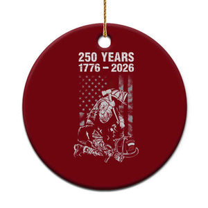 Fireman 250 Years of America Ceramic Ornament Firefighter Red US Patriotic 4th Of July TS14 1pc Red Print Your Wear