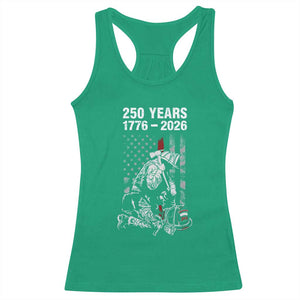 Fireman 250 Years of America Racerback Tank Top Firefighter Red US Patriotic 4th Of July TS14 Irish Green Print Your Wear