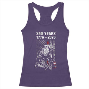 Fireman 250 Years of America Racerback Tank Top Firefighter Red US Patriotic 4th Of July TS14 Purple Print Your Wear