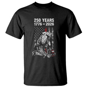 Fireman 250 Years of America T Shirt Firefighter Red US Patriotic 4th Of July TS14 Black Print Your Wear