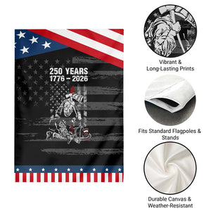 Fireman 250 Years of America Patriotic Garden Flag Firefighter Red US Patriotic 4th Of July TS14 Print Your Wear