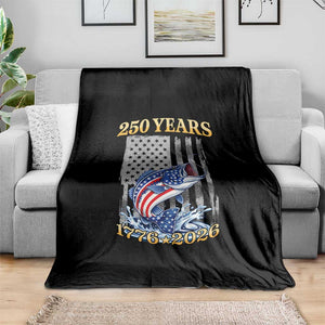 250th Anniversary USA Fishing Throw Blanket Patriotic Fisherman American Flag TS14 Print Your Wear