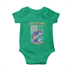 250th Anniversary USA Fishing Baby Onesie Patriotic Fisherman American Flag TS14 Irish Green Print Your Wear