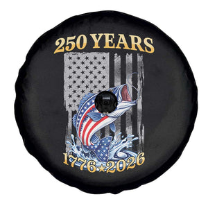 250th Anniversary USA Fishing Spare Tire Cover Patriotic Fisherman American Flag TS14 Print Your Wear