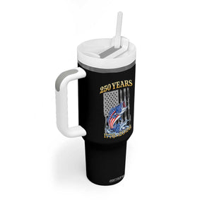 250th Anniversary USA Fishing Tumbler With Handle Patriotic Fisherman American Flag TS14 Print Your Wear
