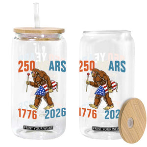 Bigfoot America 250 Glass Can Funny Sasquatch American Flag Fireworks Fourth of July TS14 Print Your Wear