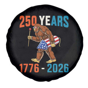 250th Anniversary USA Bigfoot Spare Tire Cover Funny Sasquatch American Flag Fireworks Fourth of July TS14 Print Your Wear