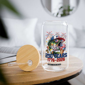 America 250th Fishing Glass Can Patriotic Bass Fish American Flag TS14 Print Your Wear