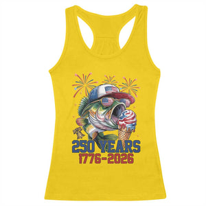 America 250th Fishing Racerback Tank Top Patriotic Bass Fish American Flag TS14 Daisy Print Your Wear