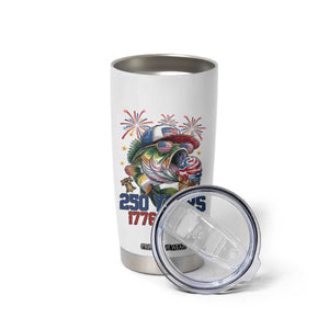 America 250th Fishing Tumbler Cup Patriotic Bass Fish American Flag TS14 Print Your Wear
