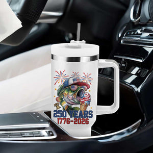 America 250th Fishing Tumbler With Handle Patriotic Bass Fish American Flag TS14 Print Your Wear