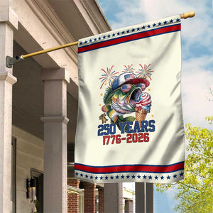 250th Anniversary USA Fishing Patriotic Garden Flag Patriotic Bass Fish American Flag TS14 Modern Beige Red Print Your Wear