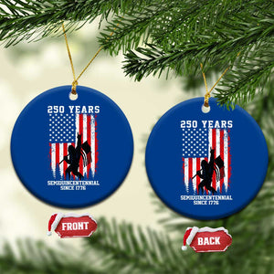 250th Anniversary USA Ceramic Ornament Bigfoot Patriotic American USA Flag TS14 1pc Blue Print Your Wear