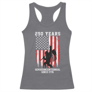 250th Anniversary USA Racerback Tank Top Bigfoot Patriotic American USA Flag TS14 Charcoal Print Your Wear